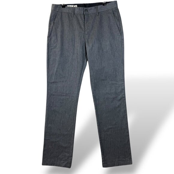 Volcom Pants Mens Sz 32 Charcol Grey Frickin Modern Chino Straight Leg Workwear - Picture 1 of 14